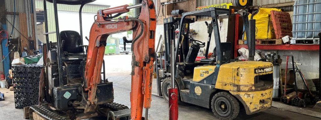 Plant machinery in our plant workshop waiting for LOLER inspections