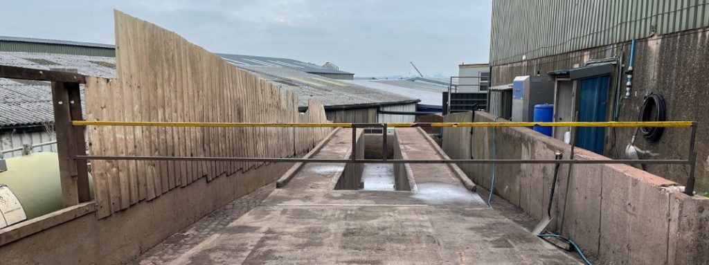 View of the wash bay for MOT steam cleaning